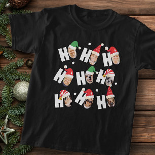 Camiseta Fotos de nueve familias de modernos Santa Sat Cute