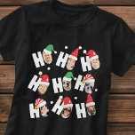 Camiseta Fotos de nueve familias de modernos Santa Sat Cute<br><div class="desc">Este diseño sencillo y moderno se compone de una tipografía de guion lúdica.</div>