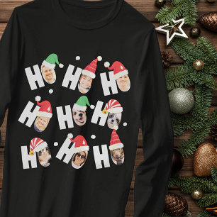 Camiseta Fotos de nueve familias de modernos Santa Sat Cute