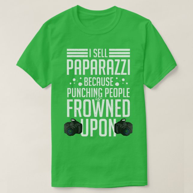 Camiseta Fotos de Paparazzi Fotografía de cámara (Diseño del anverso)