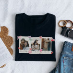 Camiseta Fotos de parejas Personalizados y regalo de texto<br><div class="desc">¡Cree un conservador atemporal con nuestra camiseta de fotos Personalizado para parejas! Personalízalo con tus fotos favoritas de pareja en un diseño de inspiración retro, perfecto para aniversarios, el Día de San Valentín, o simplemente porque. Puedes personalizar con tus fotos y texto. Esta camisa es un regalo único para celebrar...</div>