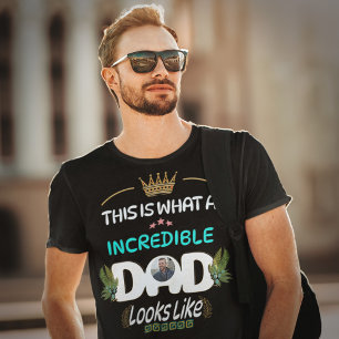 Camiseta Fotos del Día del Padre, personalización increíble