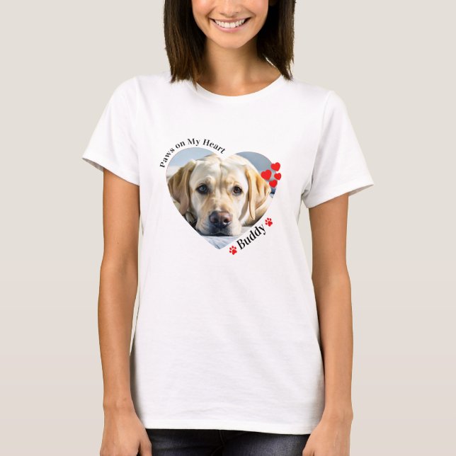 Camiseta Fotos del Mascota de Perro Lover con patas persona (Anverso)