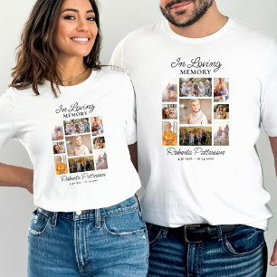 Camiseta Fotos en Colage de Recuerdo Funeral Memorial 