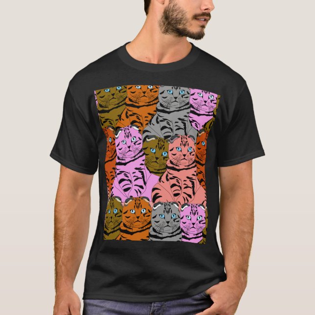 Camiseta Fotos maldecidas de gatos de arte animal de aparie (Anverso)