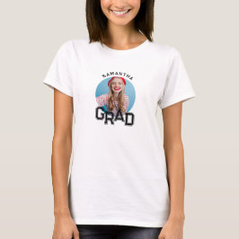 Camiseta Fotos Modernas y Simples de Graduación de Escuela 