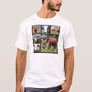 Camiseta Fotos mosaico de vacas