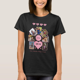 Camiseta Fotos personalizadas AMANTE MOM con corazón negro