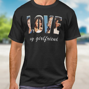 Camiseta Fotos Personalizadas Amo a Mi Novia Plantilla Romá