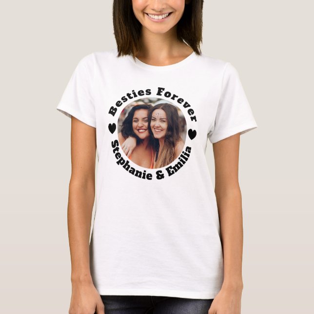 Camiseta Fotos personalizadas mejores amigos BFF (Anverso)
