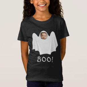 Camiseta Fotos personalizados Fantasma BOO Spooky Feliz Hal