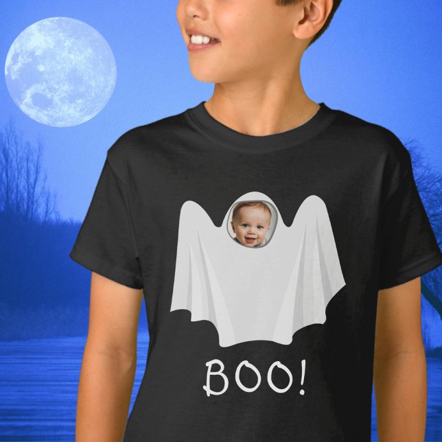 Camiseta Fotos personalizados Fantasma BOO Spooky Feliz Hal (Subido por el creador)