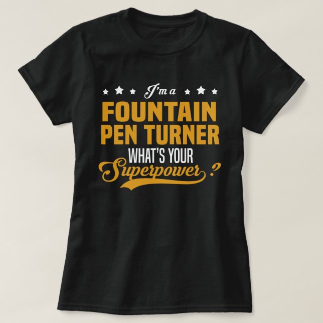 Camiseta Fountain Pen Turner (Diseño del anverso)