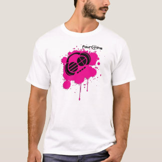 Camiseta Four4ths:: Logotipo de la salpicadura del rosa y