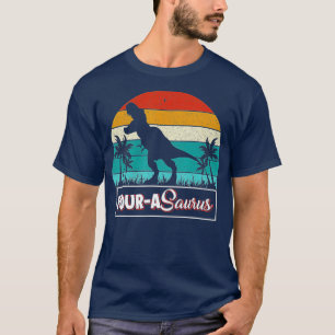 Camiseta Four a Saurus Birthday T Rex 4 Year Old Dino 4th D