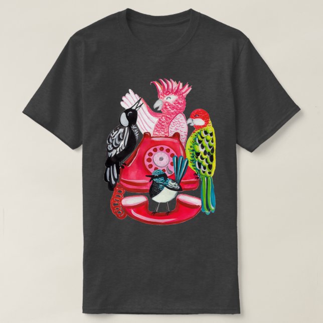 Camiseta Four Calling Birds 12 Days of Christmas Pink  (Diseño del anverso)
