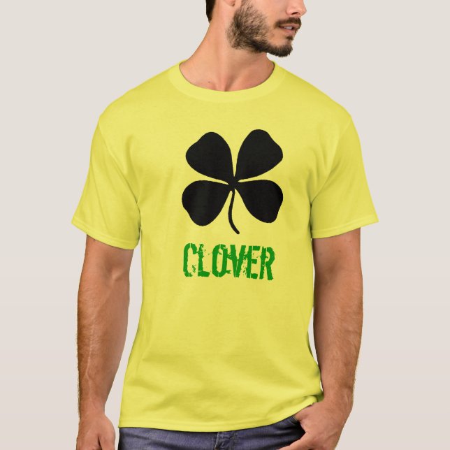 Camiseta Four_Leaf_Clover_11, trébol (Anverso)