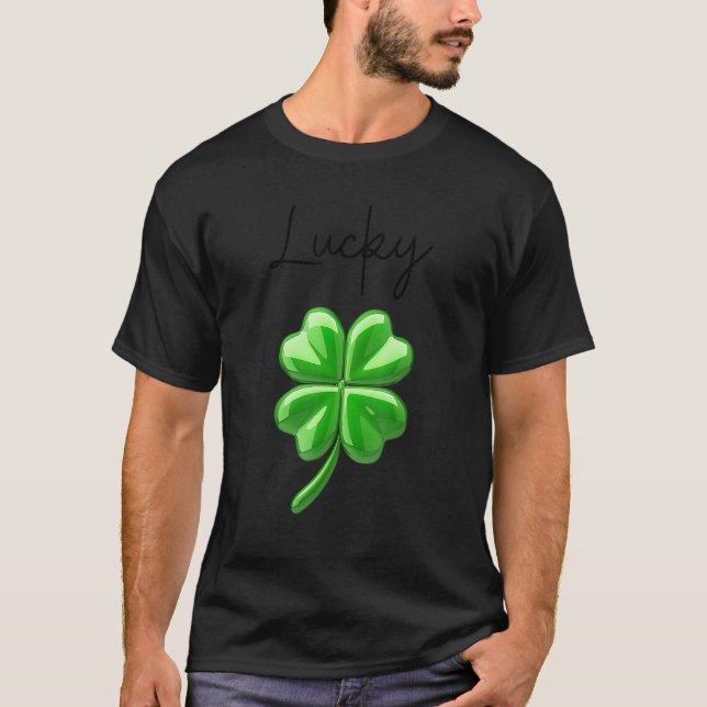 Camiseta four leaf clover Shamrock lucky charm irish St Pat (Anverso)