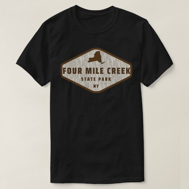Camiseta Four Mile Creek State Park New York Tree Log Textu (Diseño del anverso)