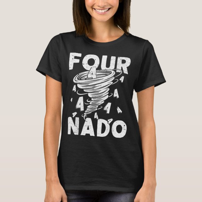 Camiseta Four Nado Fournado 4th Birthday 4 Years Old  (Anverso)