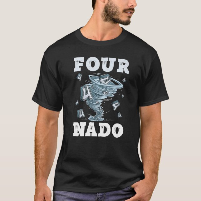 Camiseta Four Nado Fournado 4th Birthday 4 Years Old Kids B (Anverso)