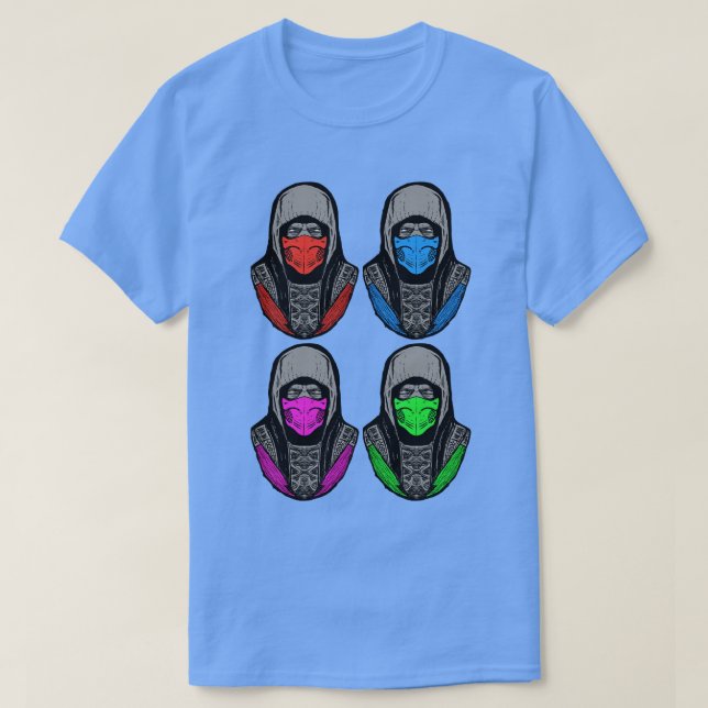 Camiseta Four Ninjas Pose v1 (Diseño del anverso)