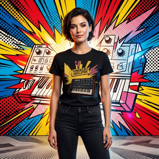 Camiseta Four Oscillators, Zero Restraint – Pop-Art Synth  (Subido por el creador)