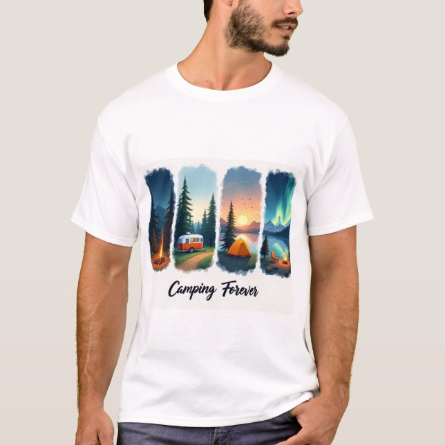 Camiseta Four Seasons Camping - Nature Lover's Delight (Anverso)