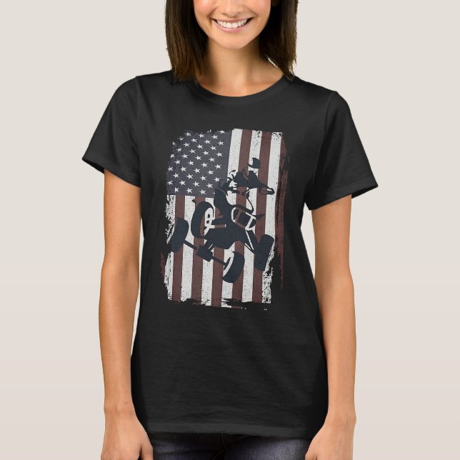 Camiseta Four Wheeler ATV Quad Racing Rider USA American Fl (Anverso)