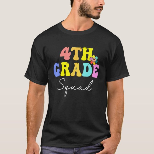 Camiseta Fourth Grade Squad Teachers Kids 4th Grade Back to (Anverso)
