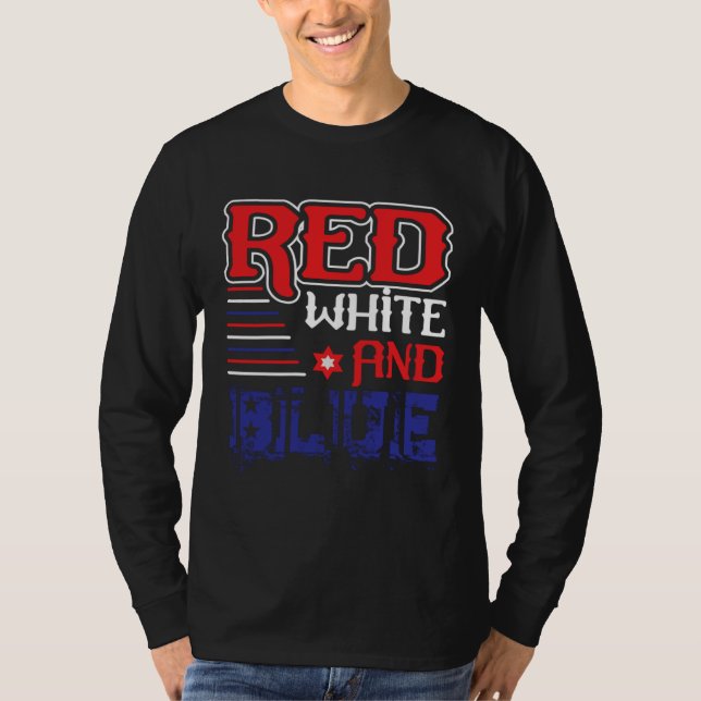 Camiseta Fourth of July 4th of July Red White and Blue (Anverso)
