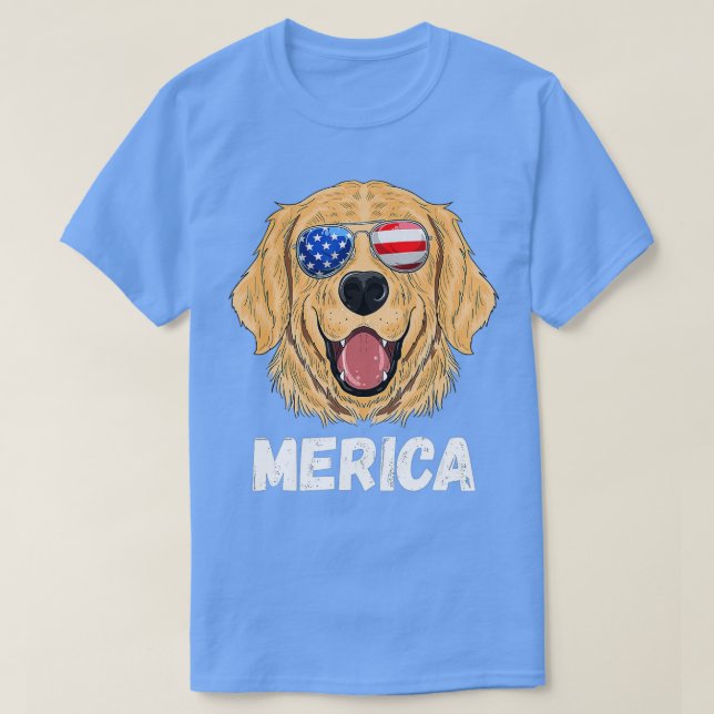 Camiseta Fourth Of July Dog American Flag July 4th Labrador (Diseño del anverso)