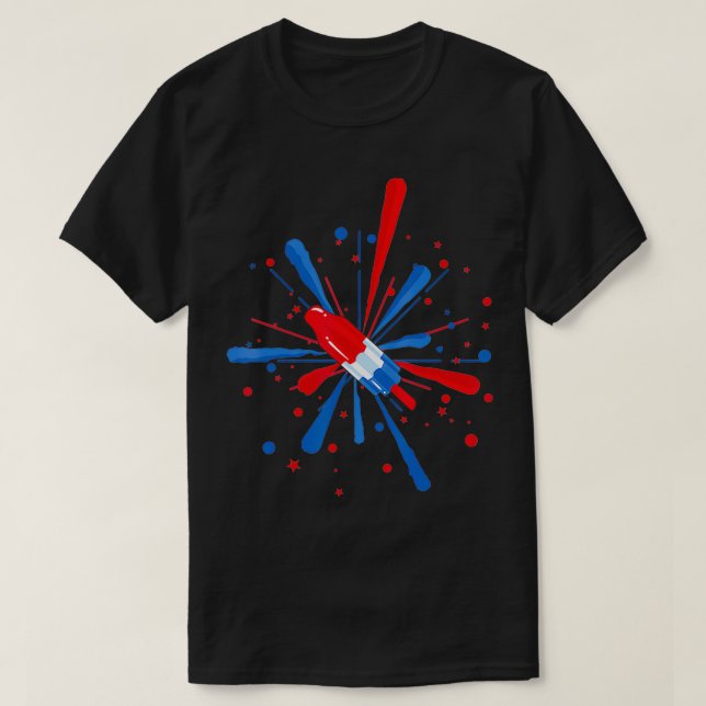 Camiseta Fourth of July Fireworks Popsicle  (Diseño del anverso)
