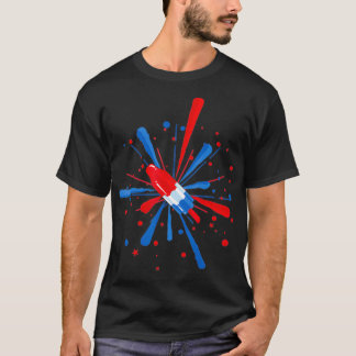Camiseta Fourth of July Fireworks Popsicle 