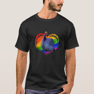 Camiseta Fowl Fowl Bird Rainbow Heart Animal Lover Gay