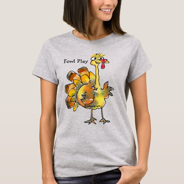 Camiseta Fowl Play Personalizado Gold Turkey (Anverso)