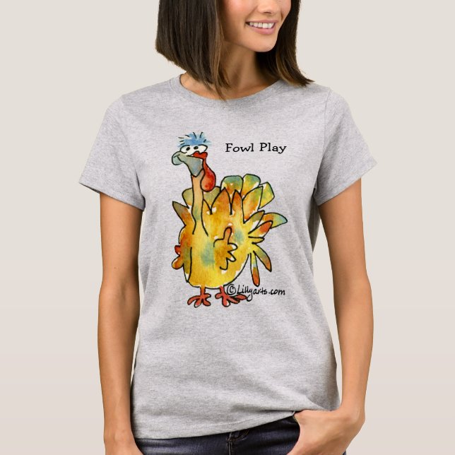 Camiseta Fowl Play Personalizado Gold Turkey (Anverso)
