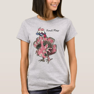 Camiseta Fowt Play Personalizado Pink Turkey