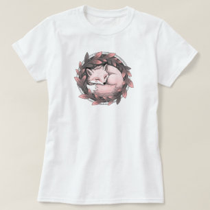 Camiseta Fox acogedor en hojas de otoño SOLO BLANCO