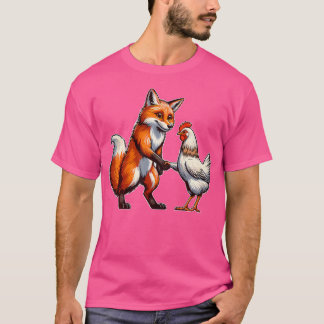 Camiseta Fox Agita Las Manos Con La Amistad De Pollo De Fox