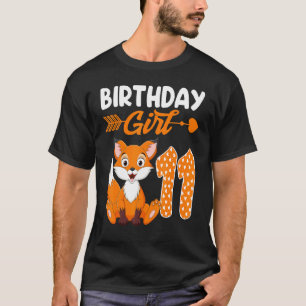 Camiseta Fox Animal 11º Chica de cumpleaños Fox B Día 11 Añ
