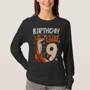 Camiseta Fox Animal 9cumpleaños Chica Fox B Día 9 años