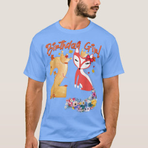 Camiseta Fox Animal Lovers 2.º cumpleaños Chica Fox B-day 2