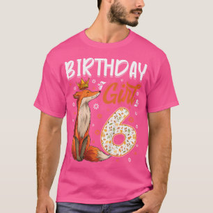 Camiseta Fox Animal Lovers 6º Chica De Cumpleaños Fox B-Day