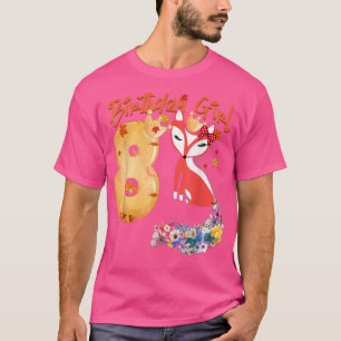 Camiseta Fox Animal Lovers 8 cumpleaños Chica Fox B-day 8 y