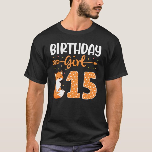 Camiseta Fox Arrow Dance Happy My Birthday 15 Years Old Gir (Anverso)