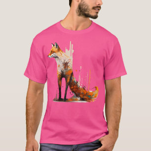 Camiseta Fox Art Animal Motif Animal Print Fox