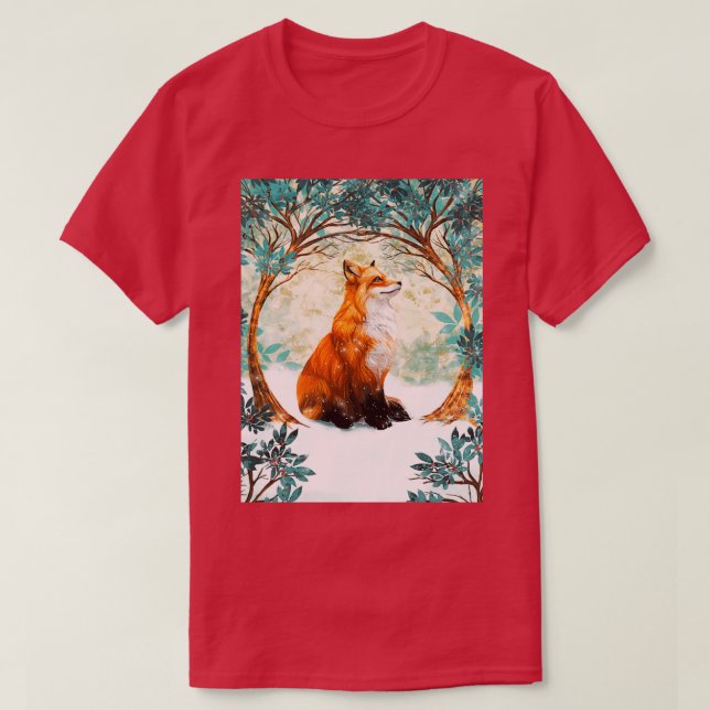 Camiseta Fox Art Winter SKY (Diseño del anverso)