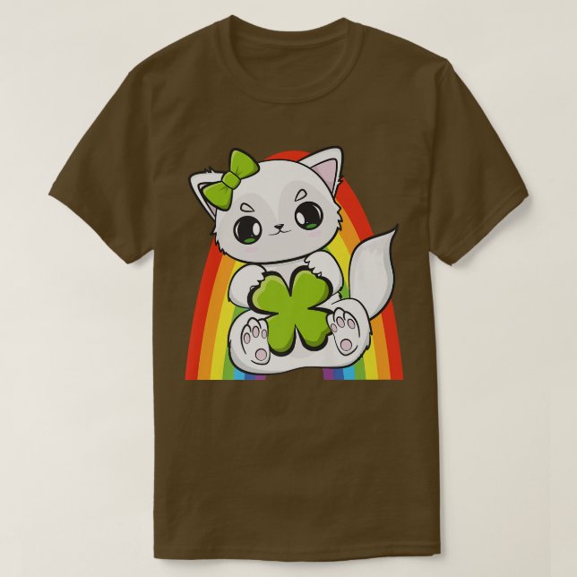 Camiseta Fox Ártica Con Shamrock Para El Día De Los Santapa (Diseño del anverso)