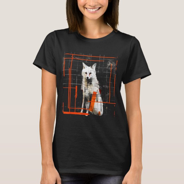 Camiseta Fox Artwork Geométrico Animal Fox (Anverso)